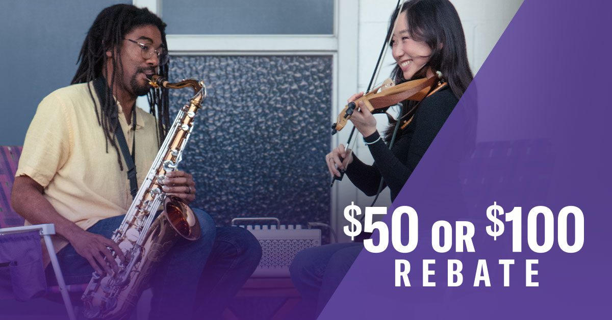 $50 or $100 Rebate on select Yamaha Intermediate and Professional Instruments