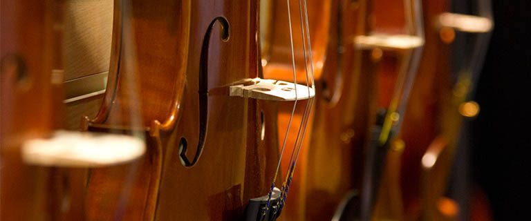 Orchestral String Environment, closeup of violins